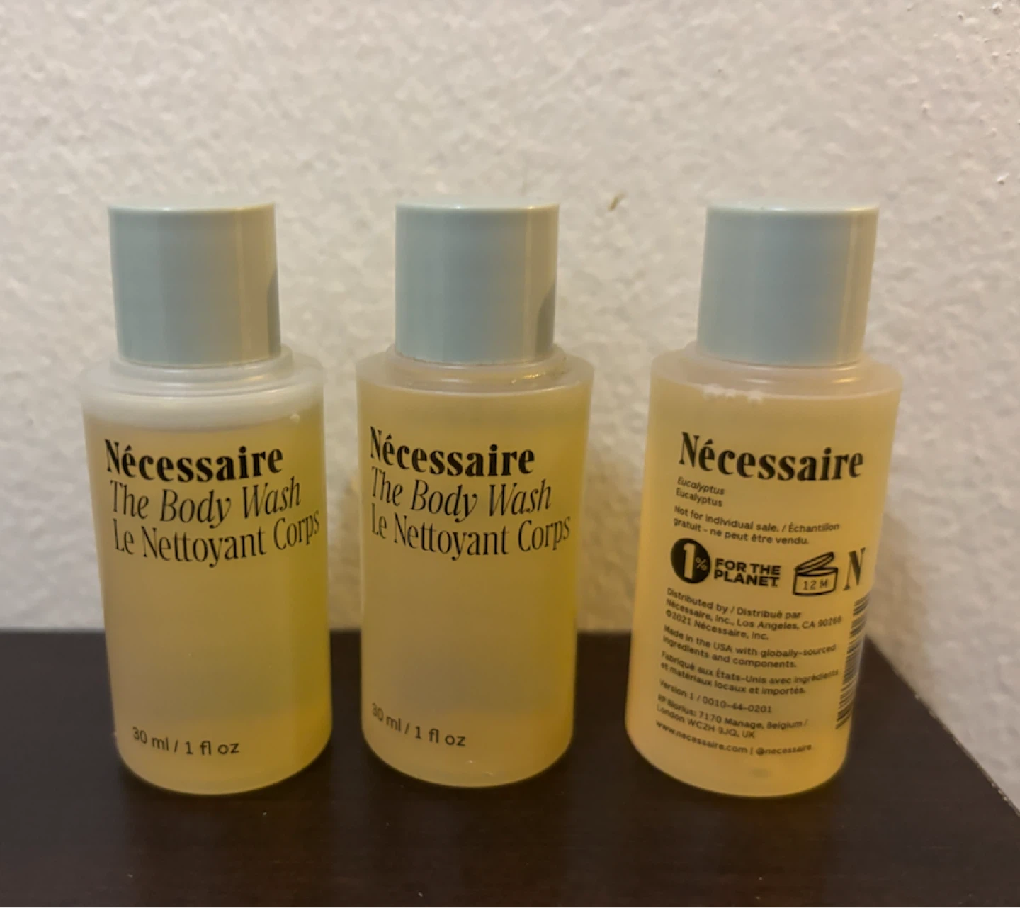 NEW-3pc Lot-Nécessaire The Body Wash Eucalyptus (Set of 3)