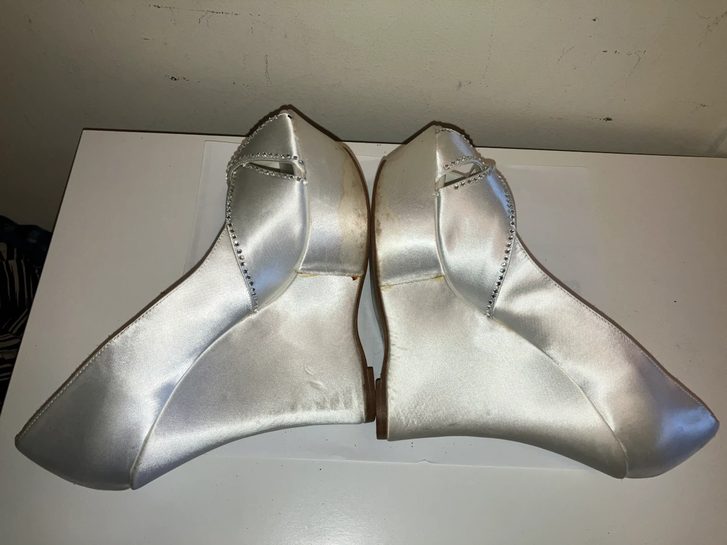 Pink by Nature Satin Wedge Heels Size 7 - photo 3