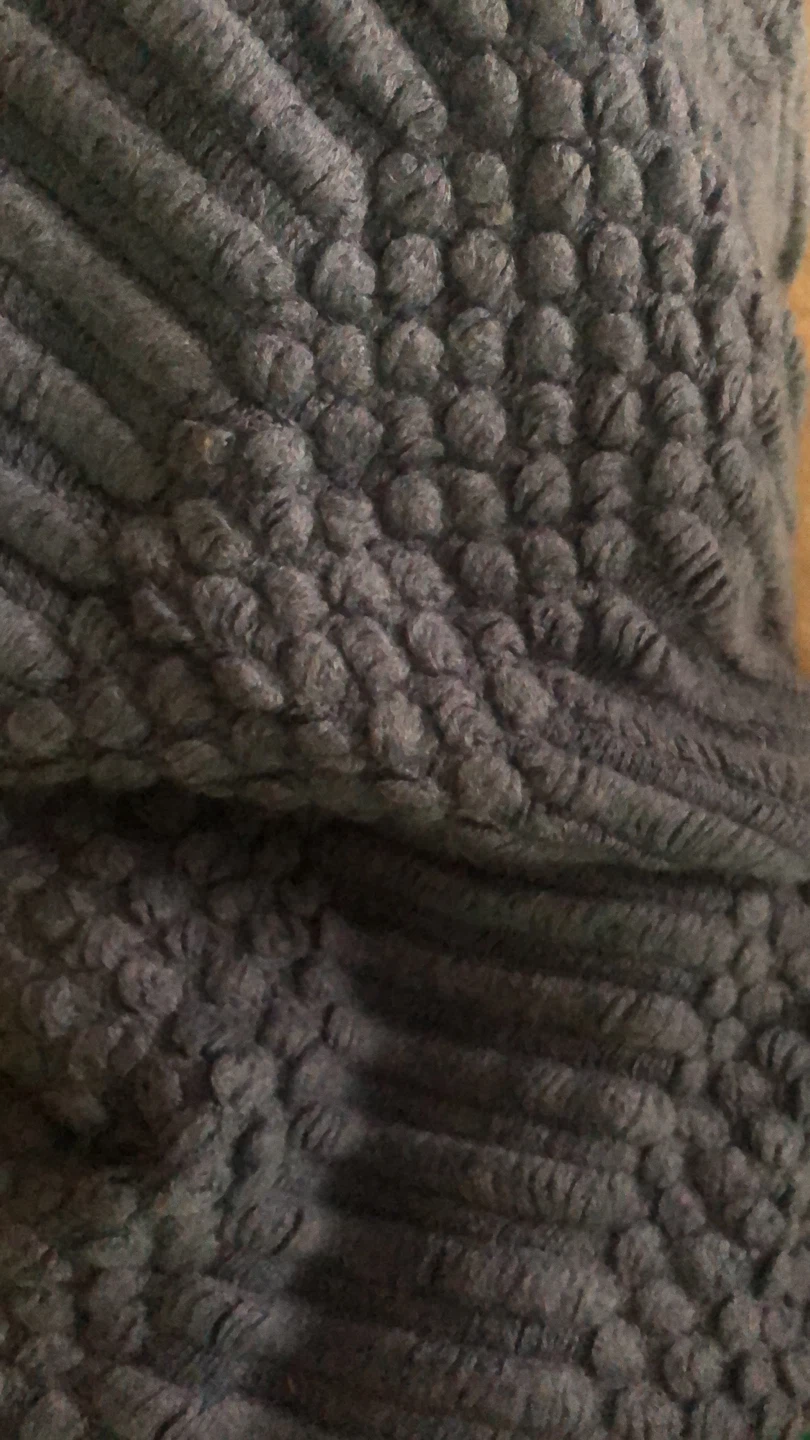 60x52 Dark Grey Textured Throw Blanket