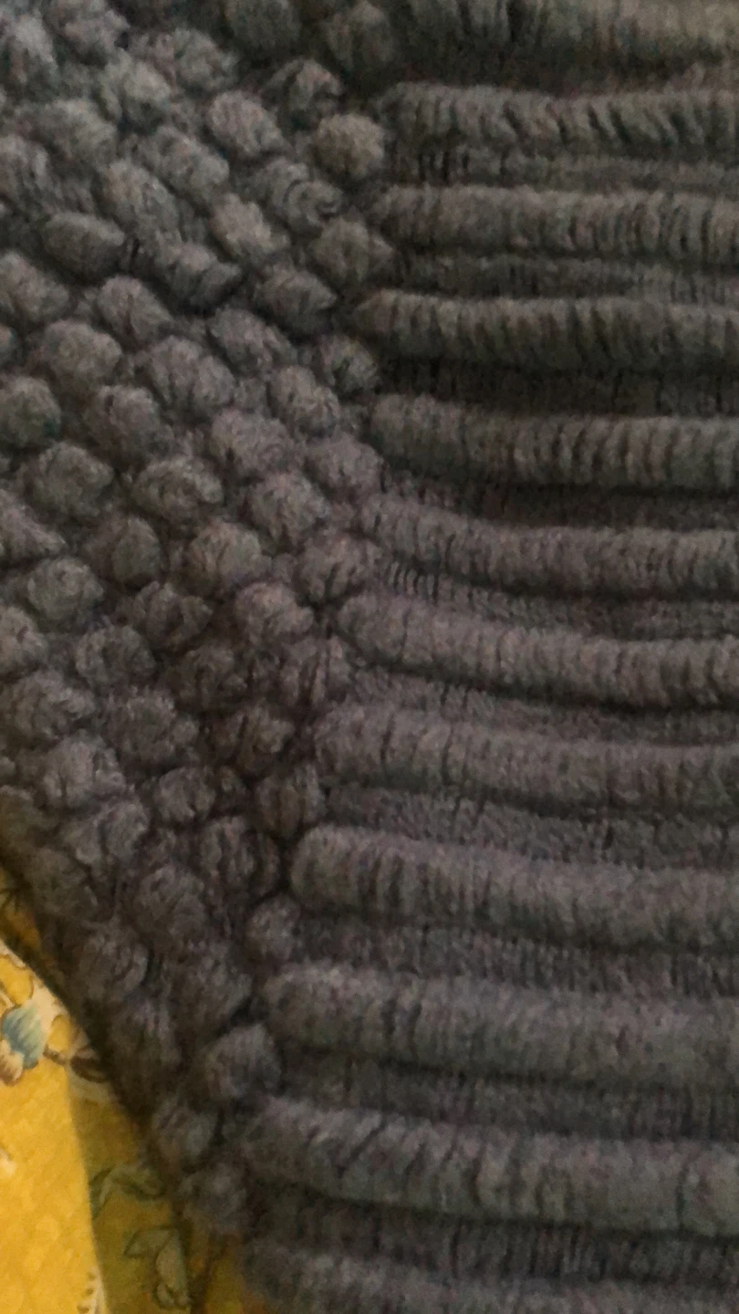 60x52 Dark Grey Textured Throw Blanket - photo 2