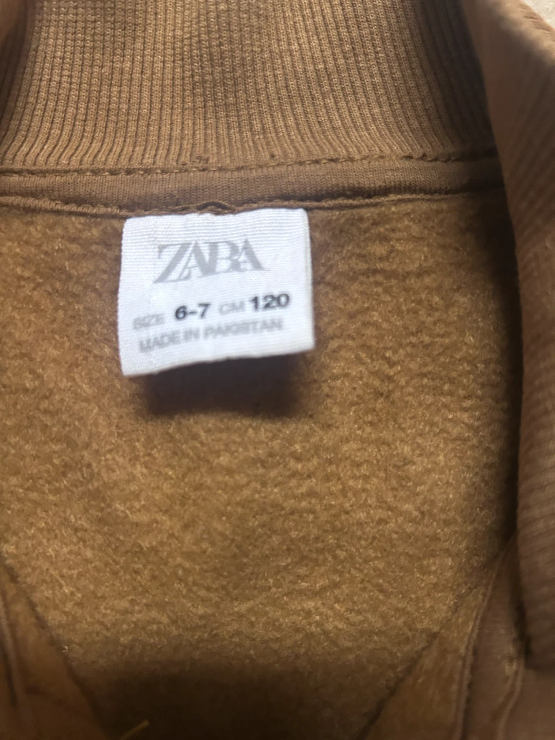 ZARA Kids Brown Quarter Zip Sweater - photo 2