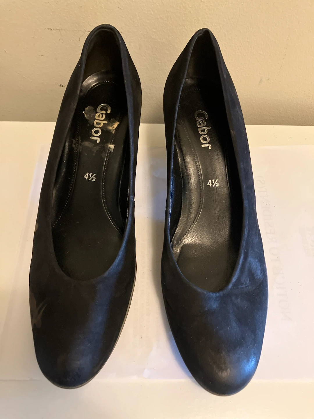 Gabor Black Suede Pumps-size 41.5
