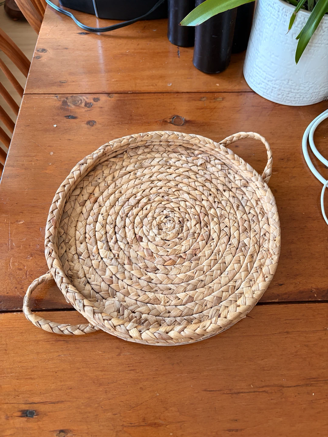 Woven Tray with Handles