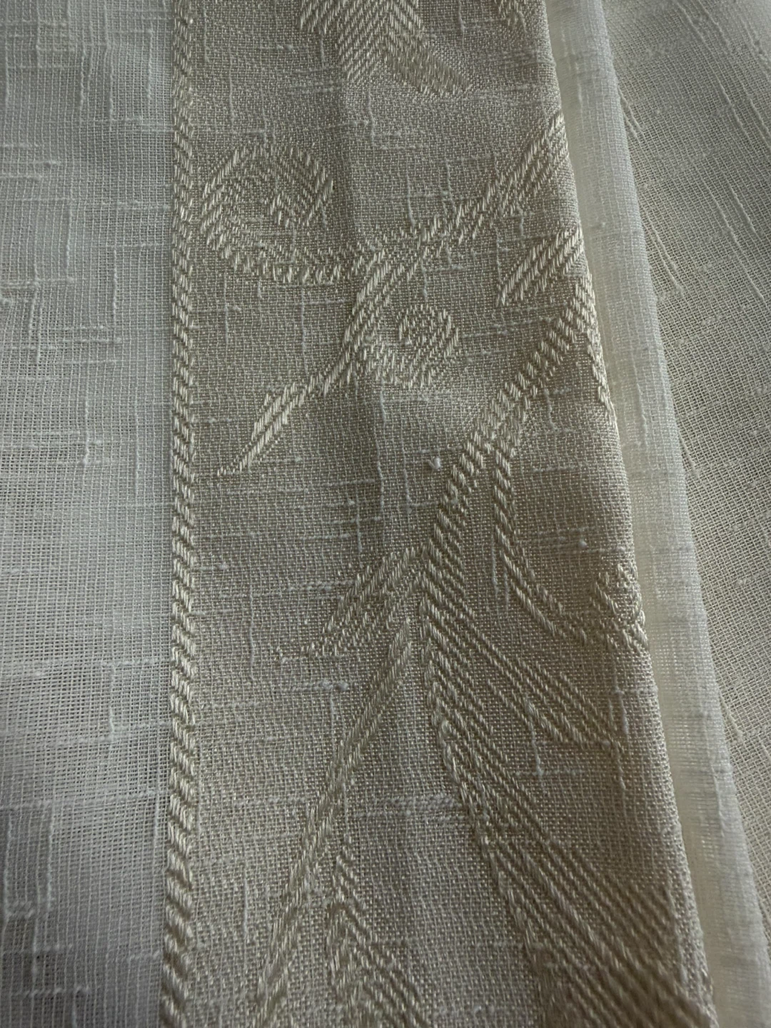 Sheer Floral Curtain Fabric - photo 5