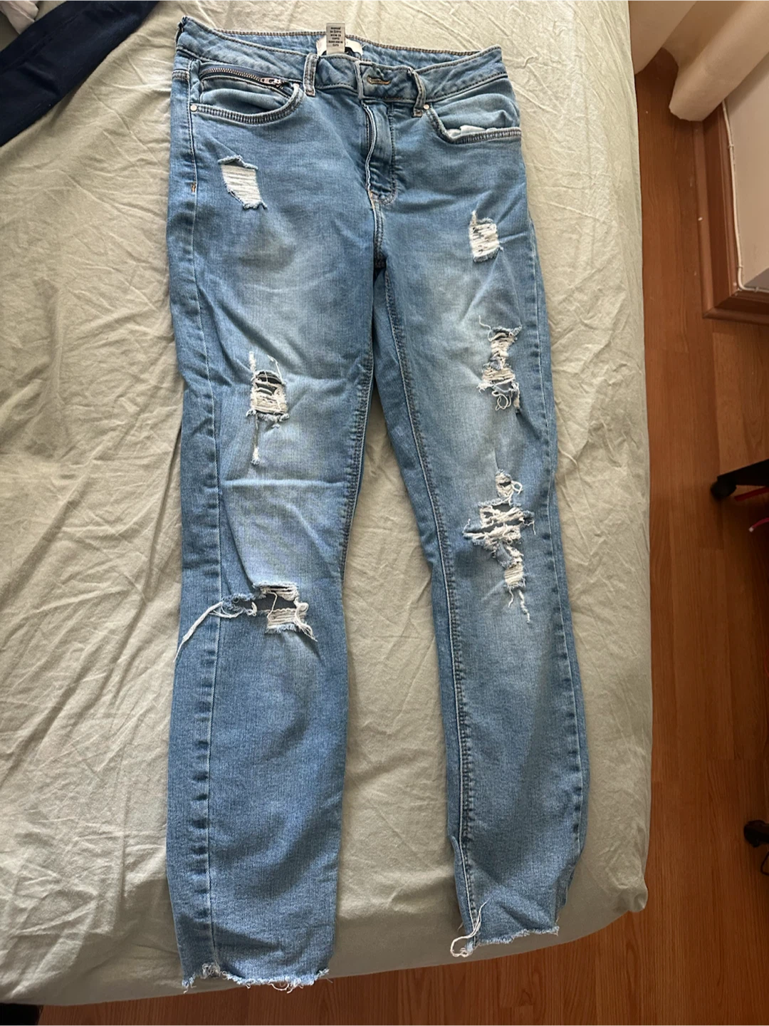 Blue Ripped Denim Jeans
