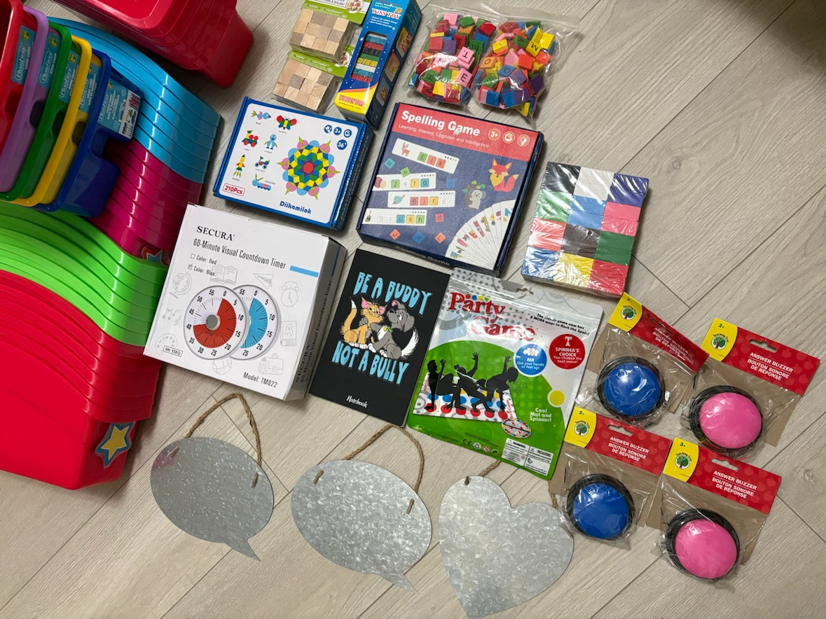 $1+ Classroom supplies, organizers & learning games/materials