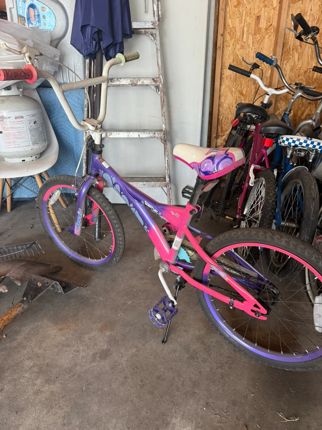 Girls' Pink and Purple Bicycle