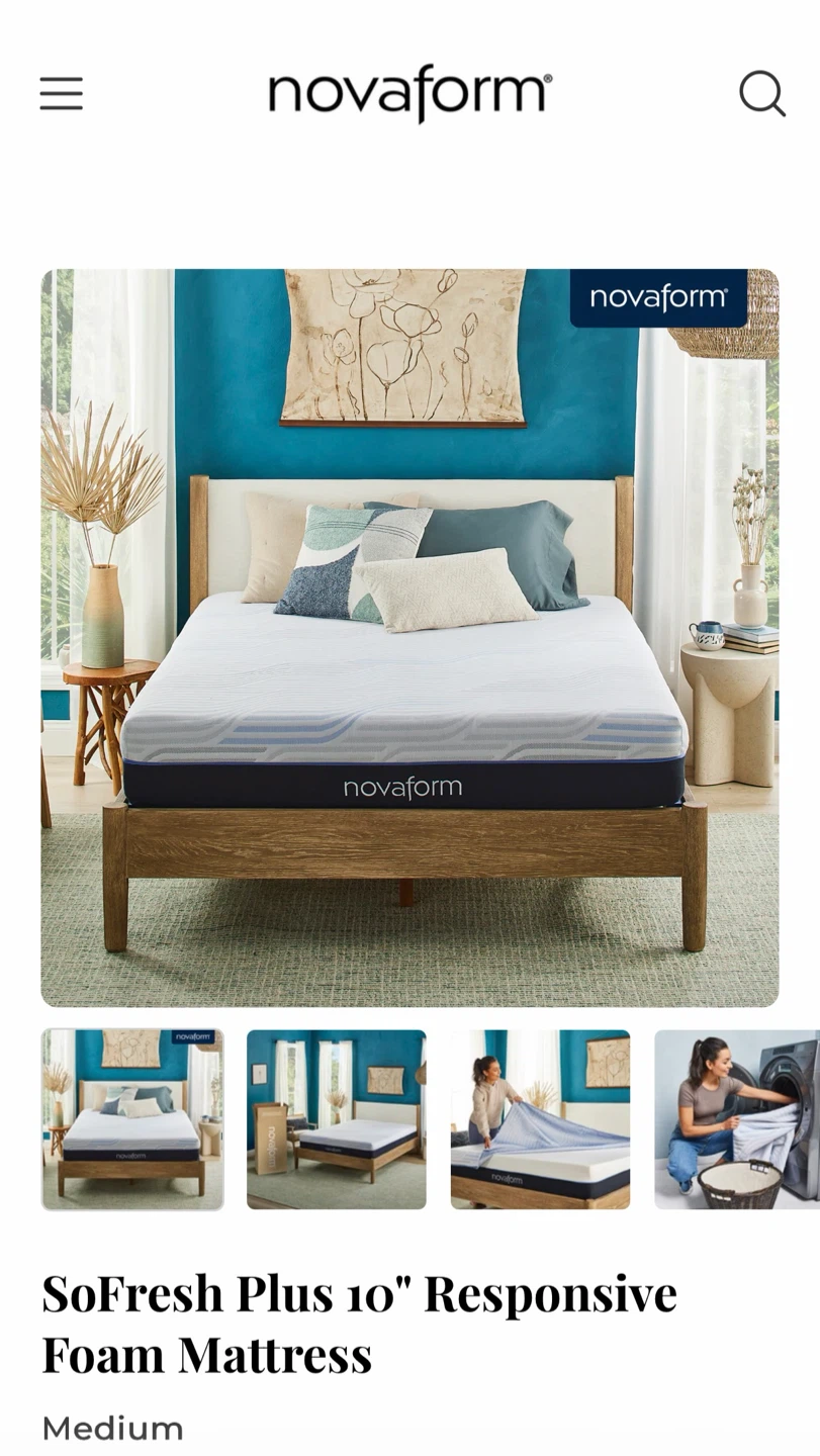 Novaform SoFresh Plus 10" Medium Foam Mattress
