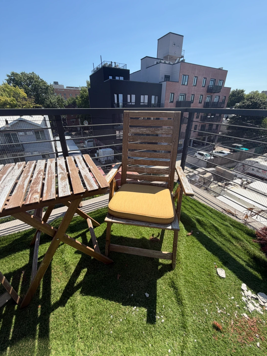 Wooden Bistro Set with 2 Chairs and Table - photo 3