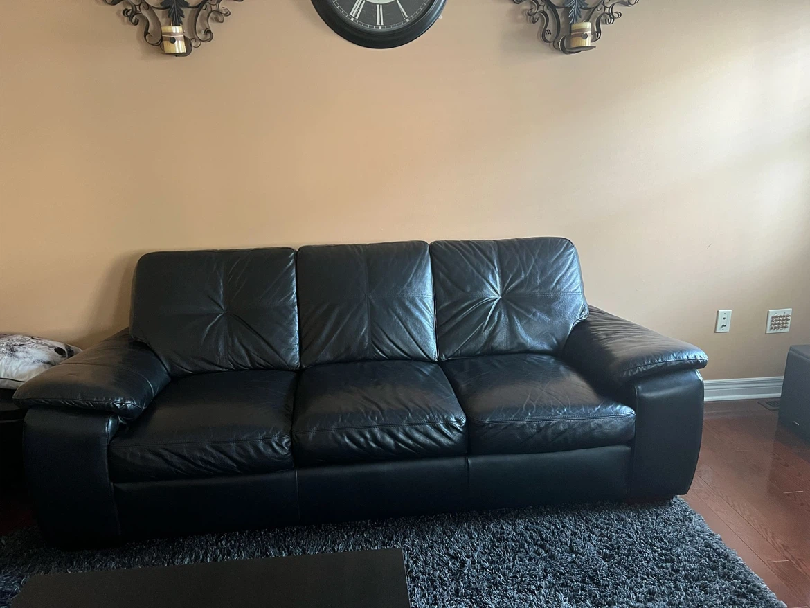 Black Leather Sofa