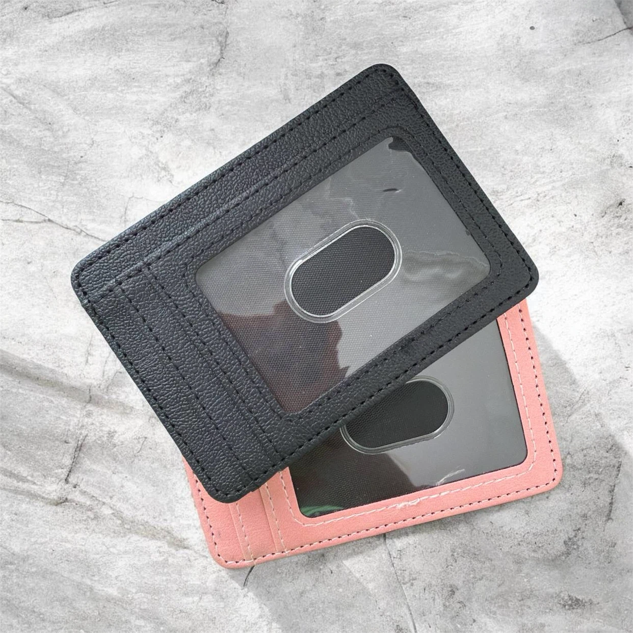 Card Holder Wallet - Pink and Black