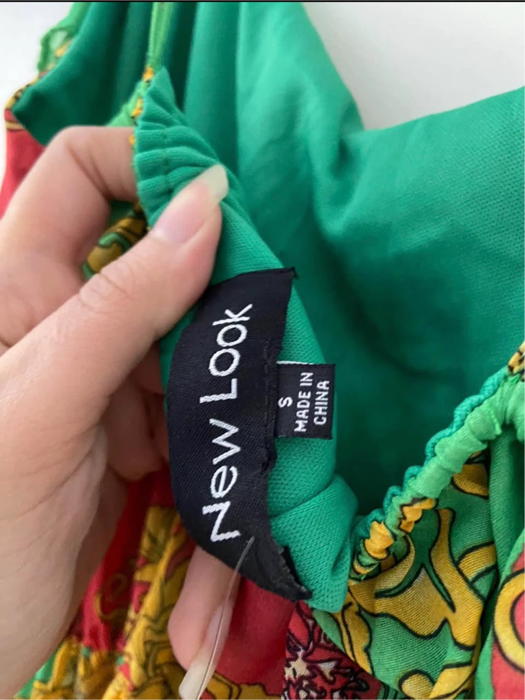 Green & Red Patterned Maxi Dress - photo 3