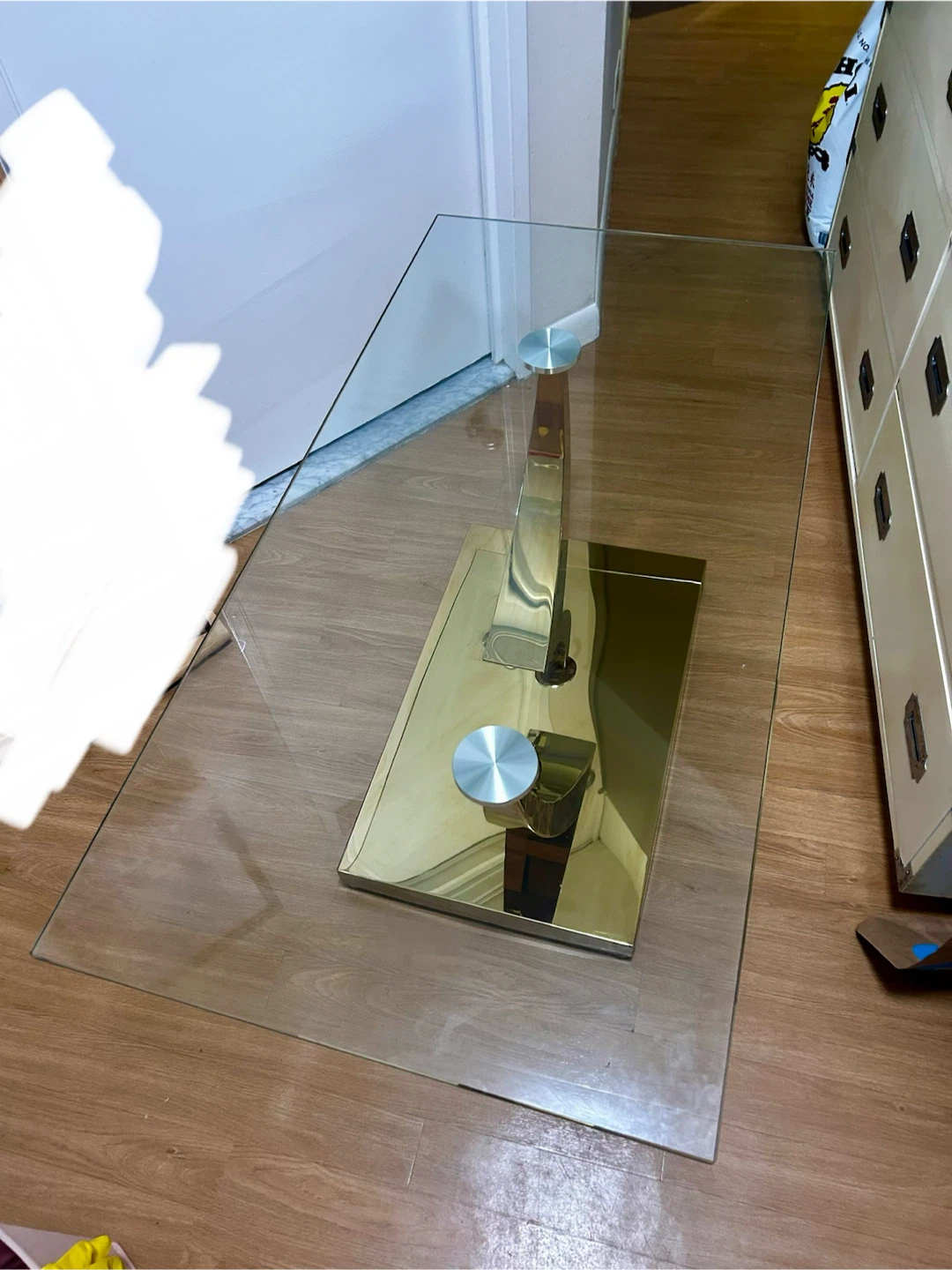 Glass & Metal Coffee Table - photo 2