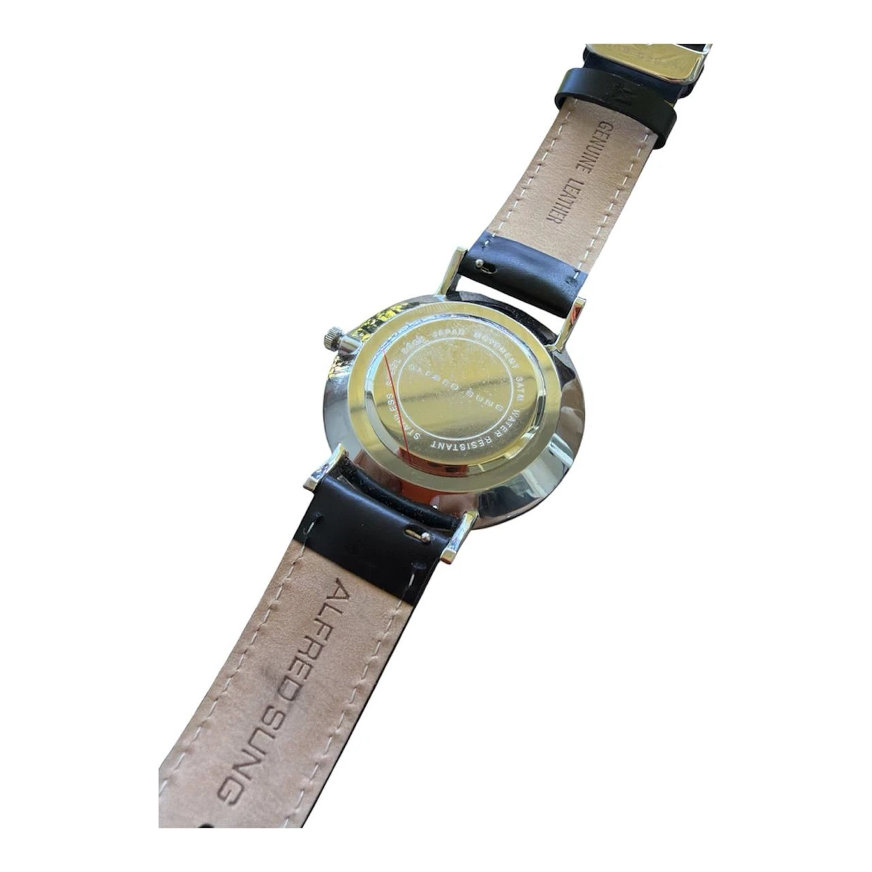 Alfred Sung Black Leather Watch - photo 4