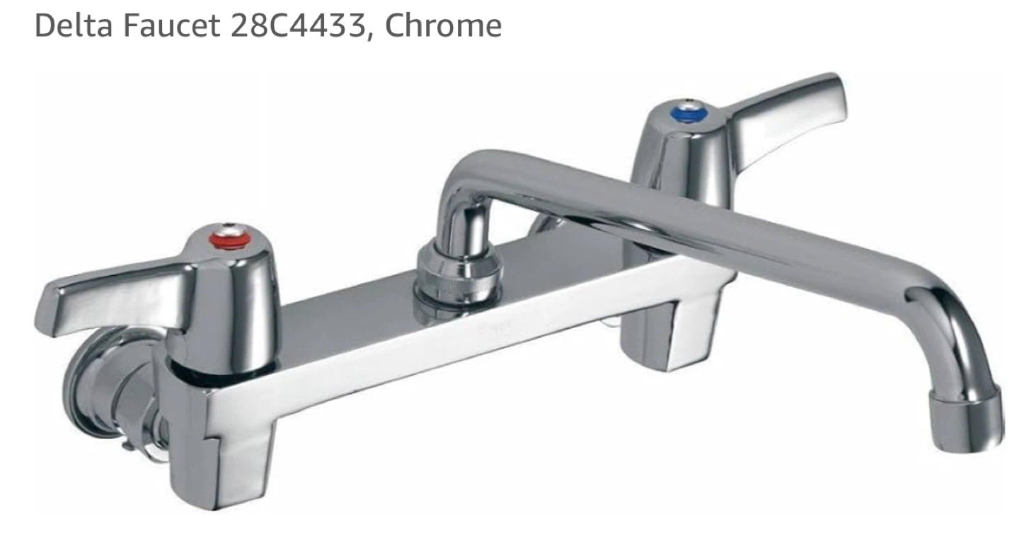 Delta Faucet Two Handle  8" Wall-Mount Service Sink Faucet