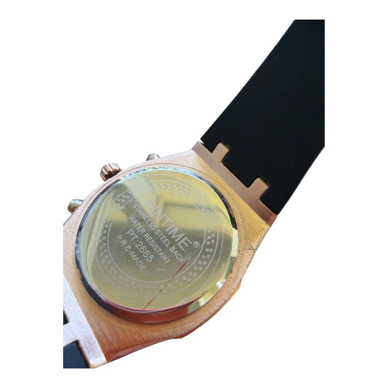 PIN TIME Rose Gold Chronograph Watch