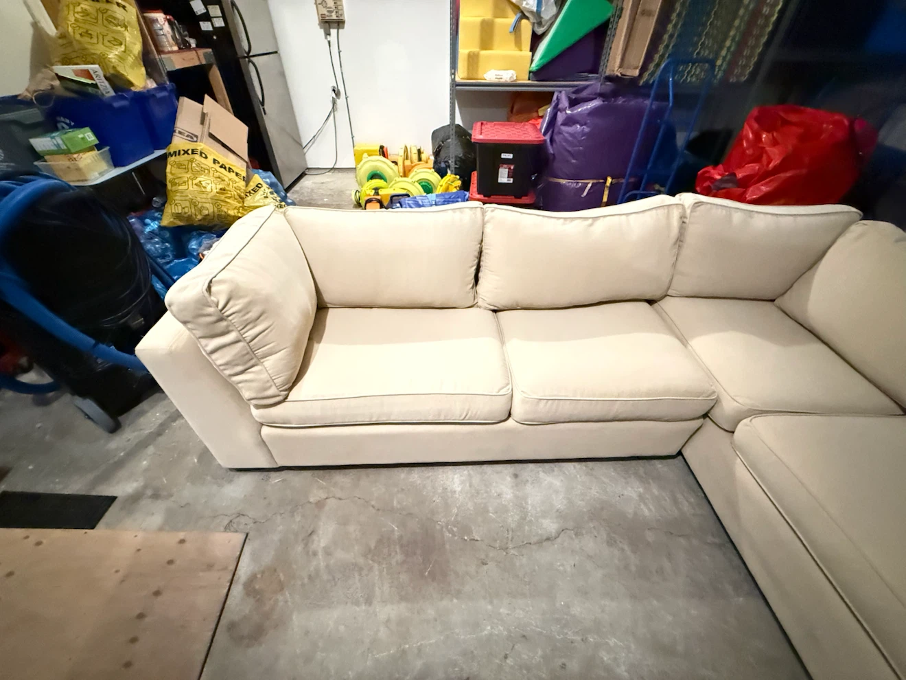 Cream Sectional Sofa - photo 2