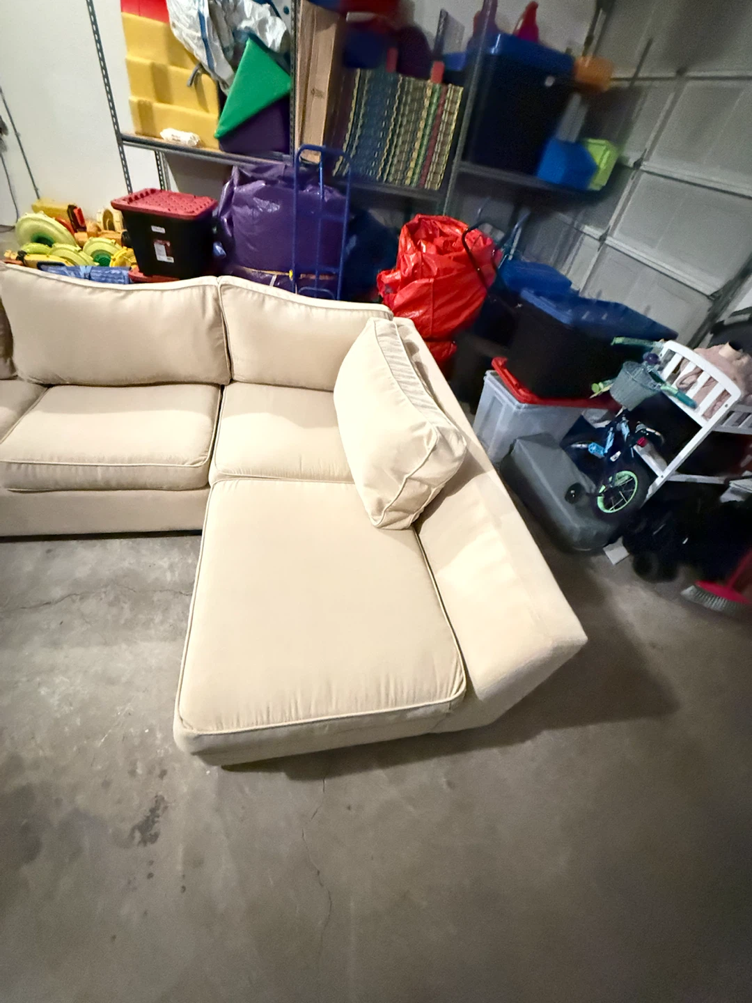 Cream Sectional Sofa - photo 3