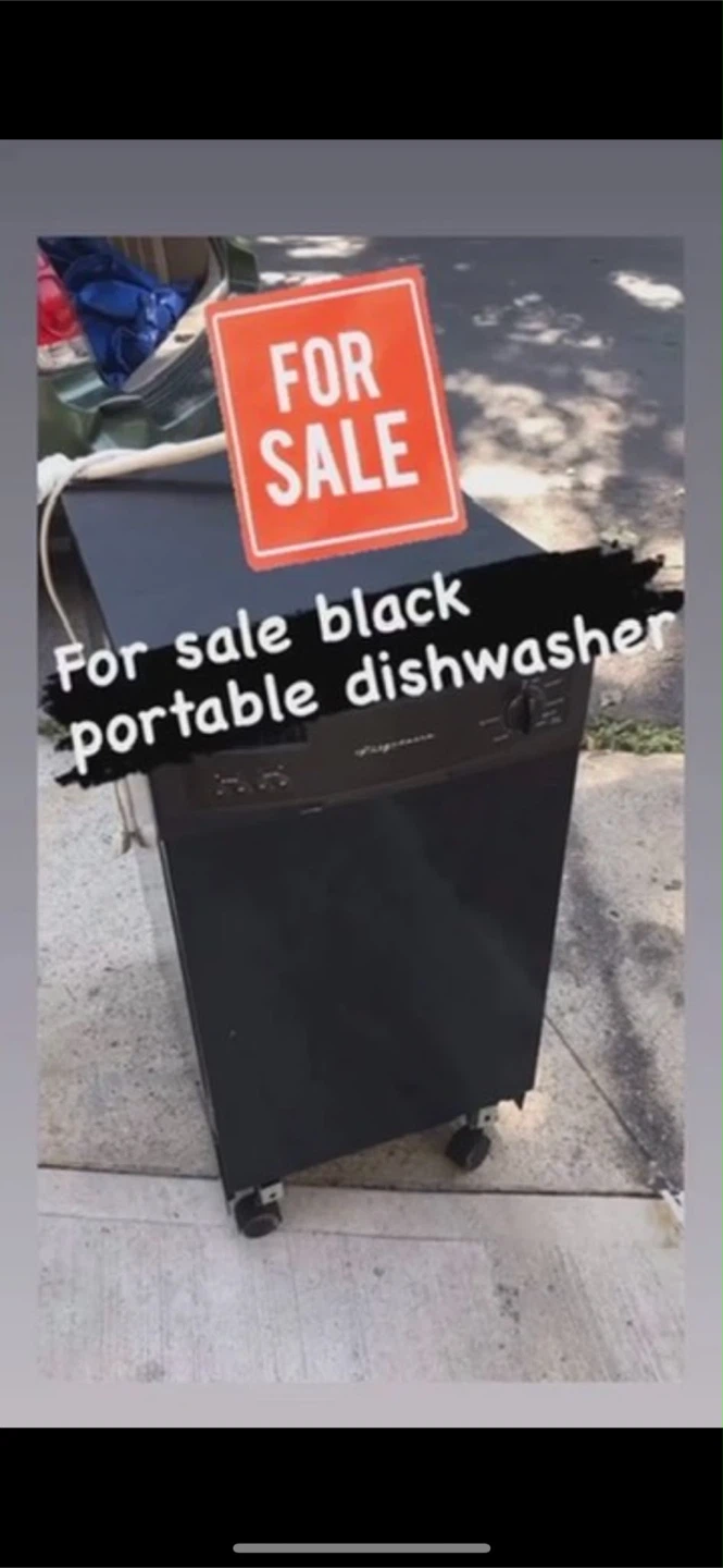 Selling this black portable dishwasher you