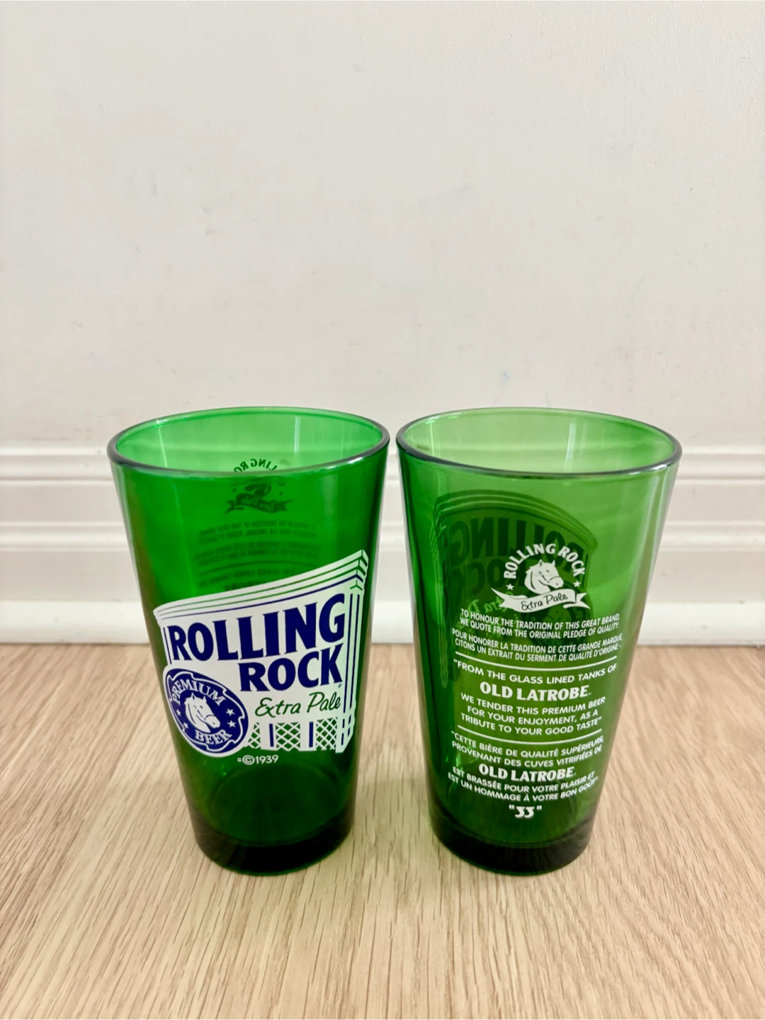 Rolling Rock Beer Glasses
