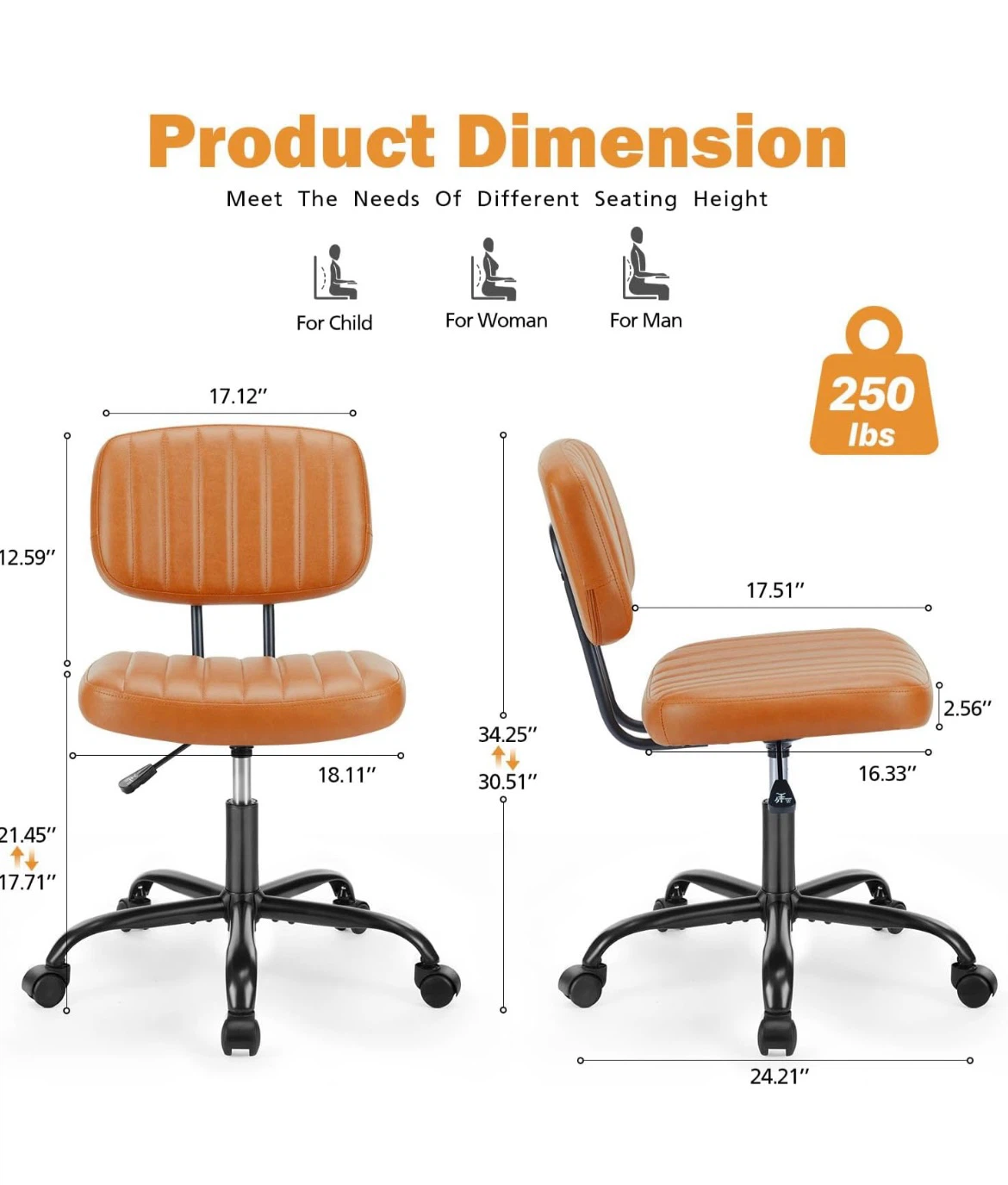 Faux Leather Office Chair - photo 2