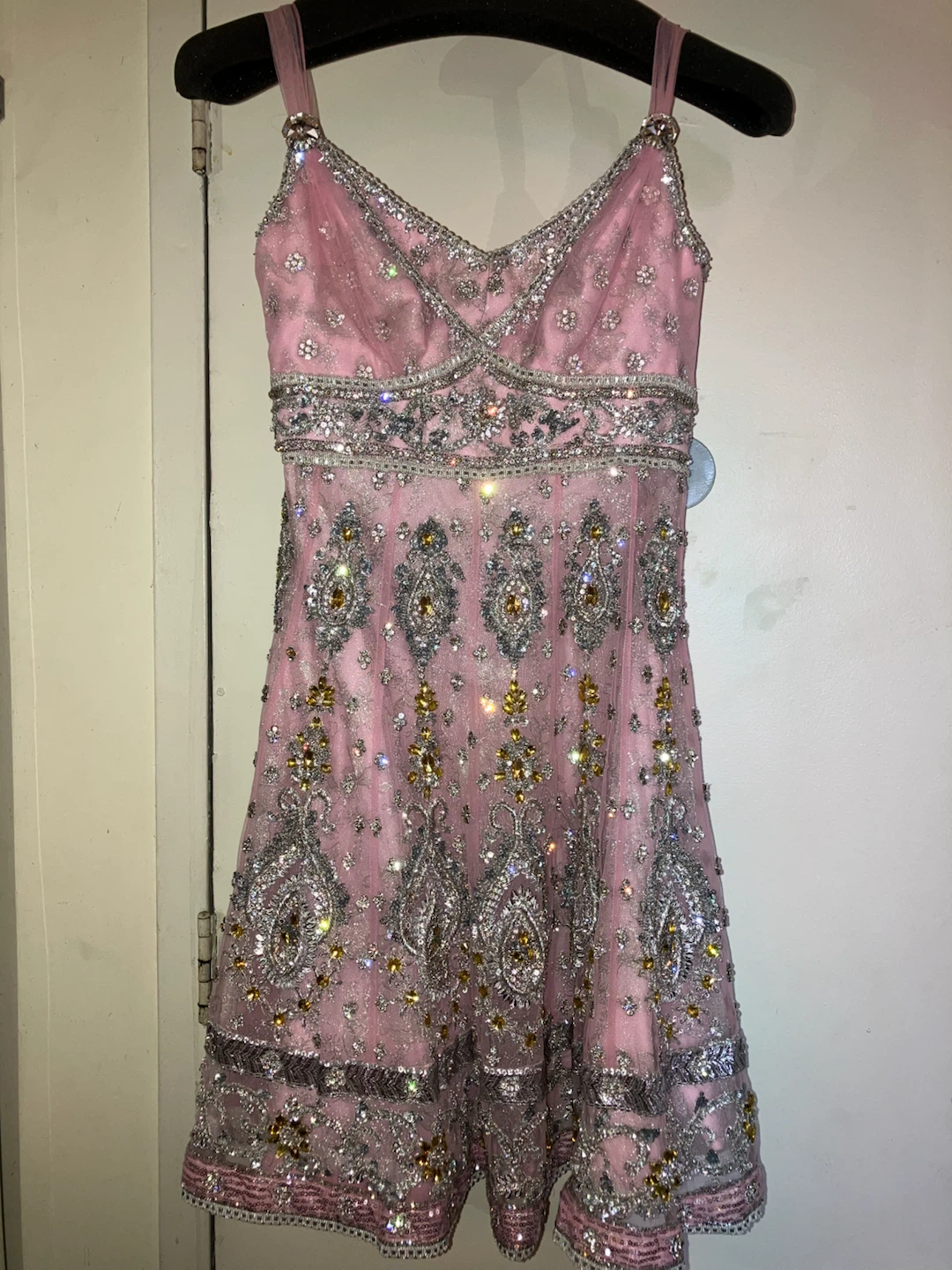 Seasons Couture Pink Embellished Dress