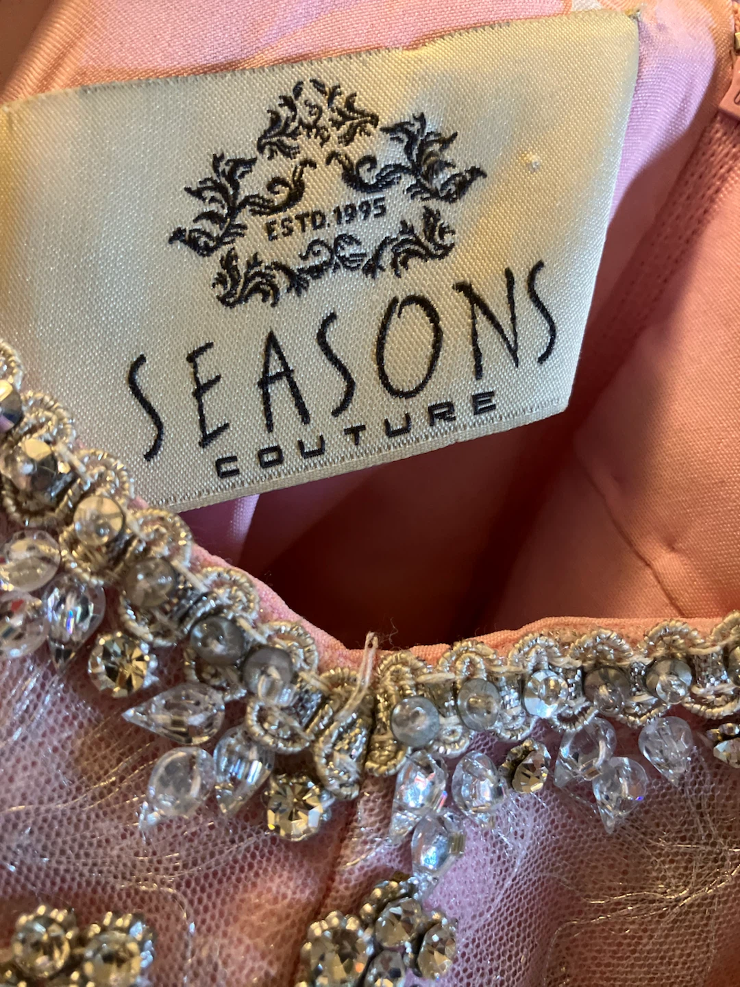 Seasons Couture Pink Embellished Dress - photo 4