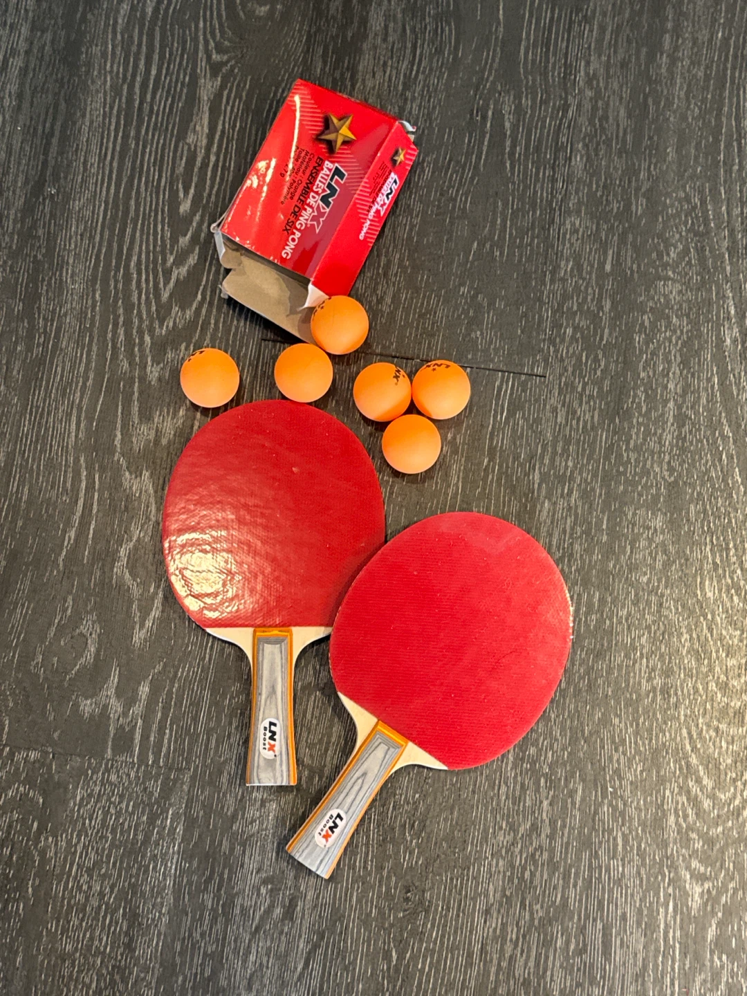 LNXT T-3000 Table Tennis Paddle Set with 5 Balls
