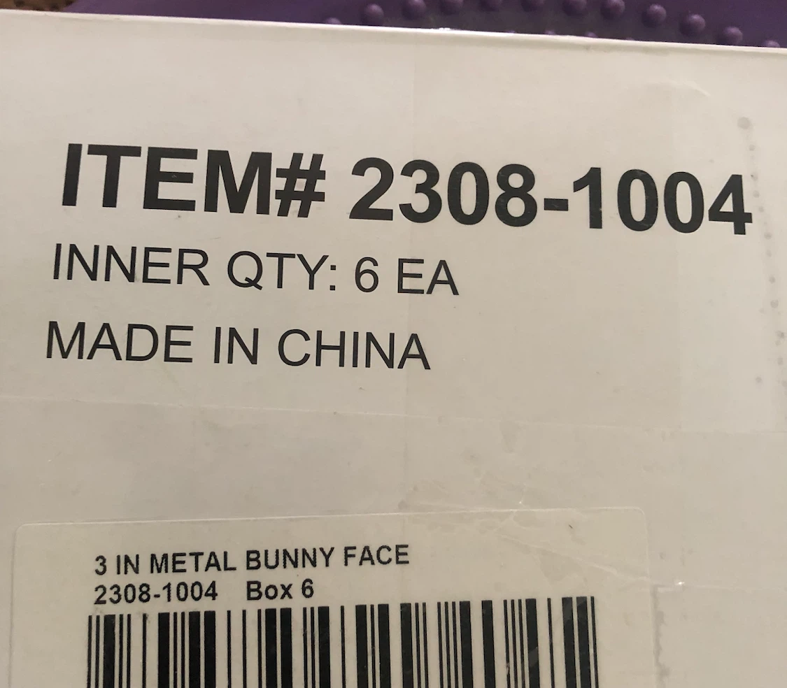 3 Inch Metal Bunny Face Cookie Cutters (Set of 6)