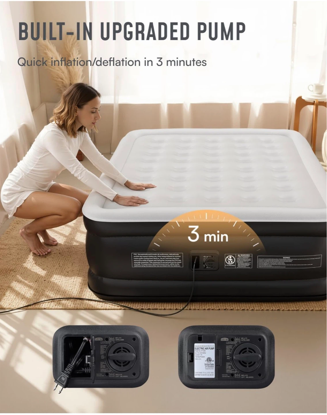 Airefina Air Mattress with Built-in Pump