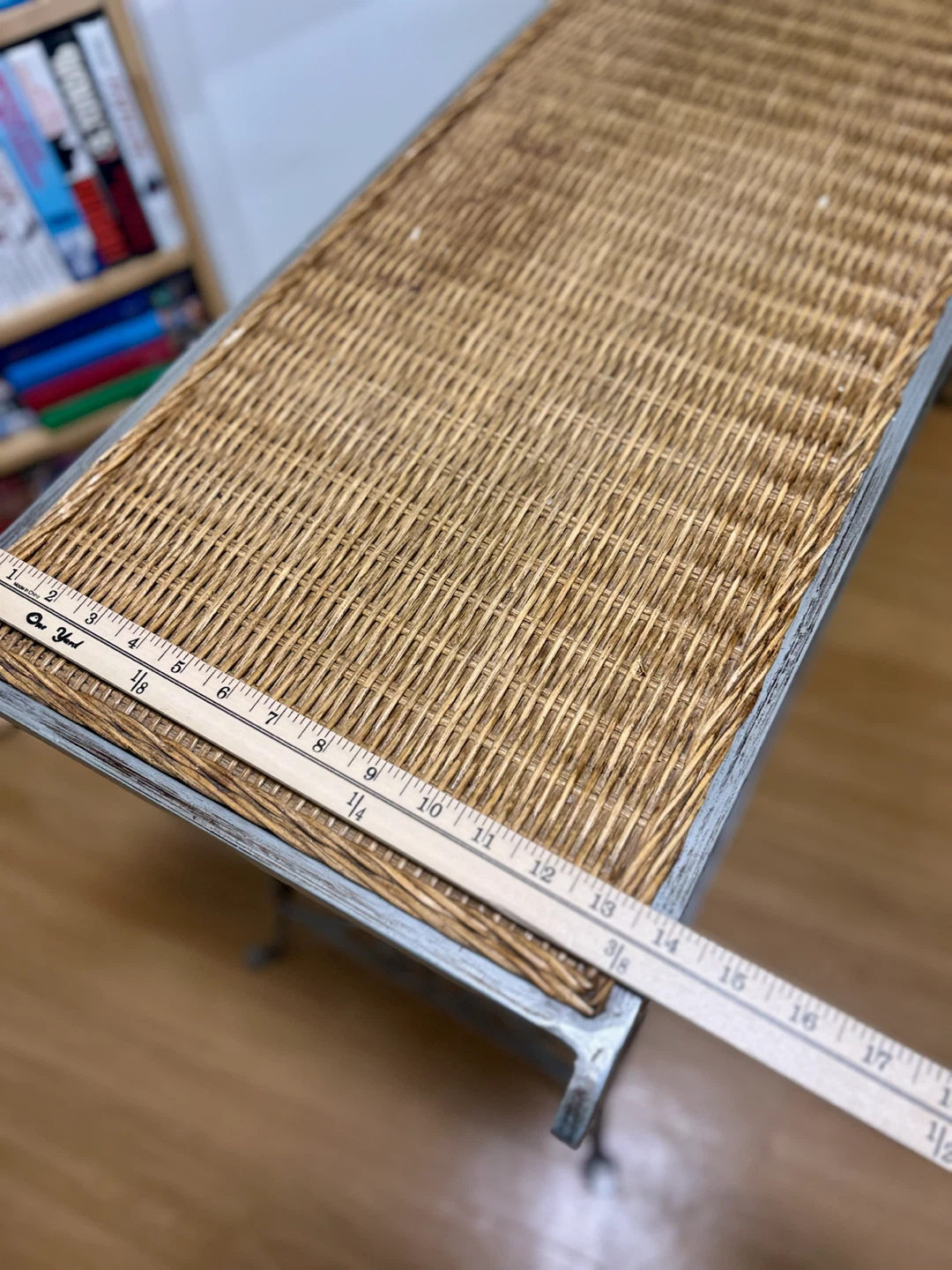 Wicker & Metal Console Table - photo 5