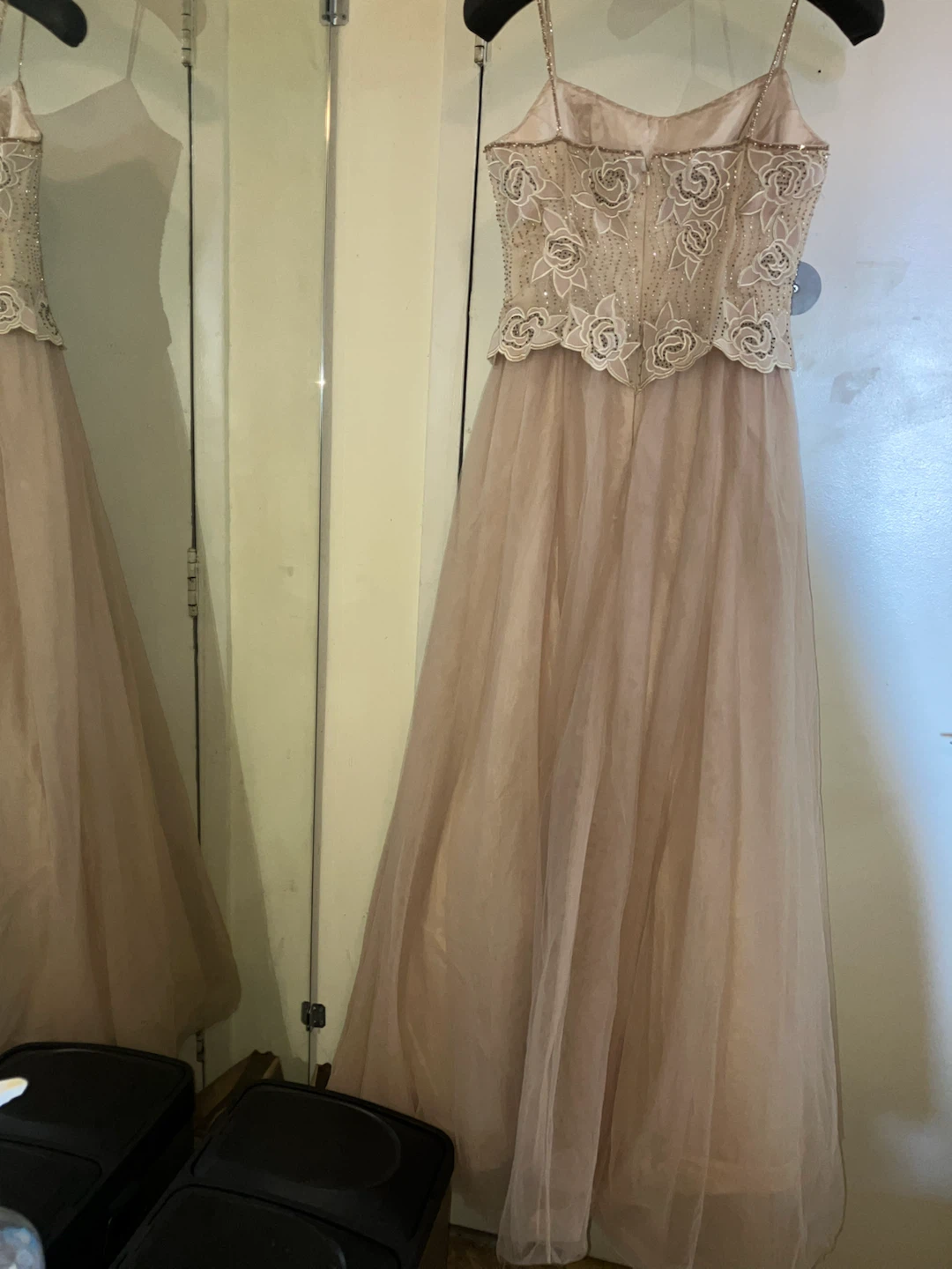 Moon Cheri Evenings Beaded Floral Gown Size 8 - photo 3