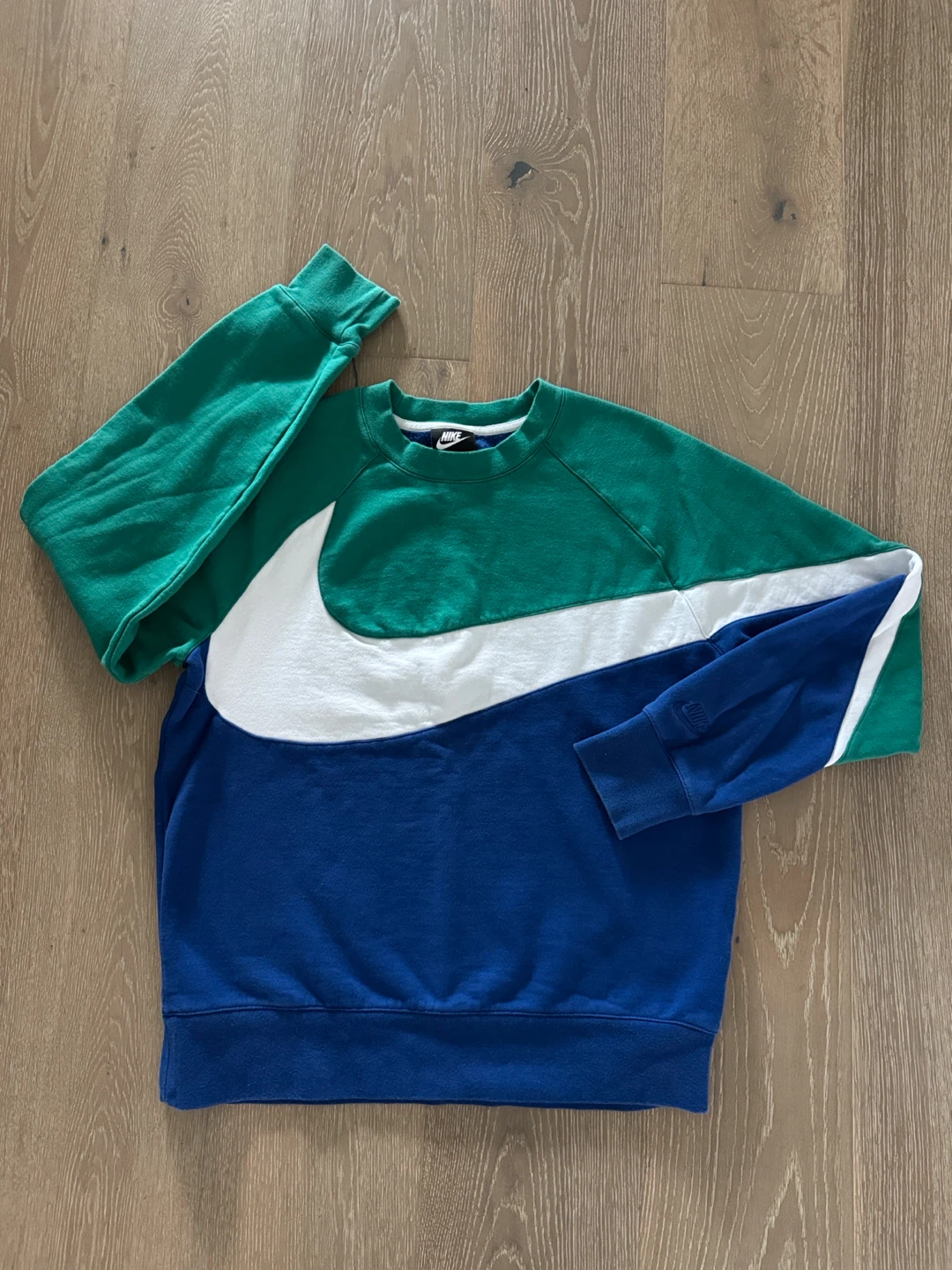 Vintage Nike Colour Block Swoosh Crewneck Sweatshirt - photo 2