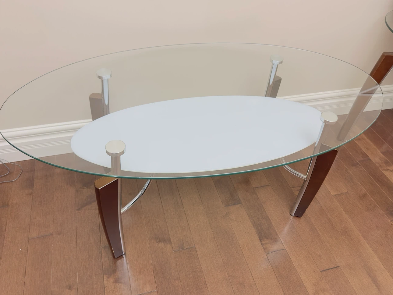 Glass Top Coffee Table with 2 Side Table Set - photo 2