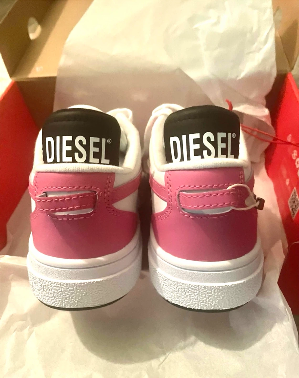 BRAND NEW Diesel Sneakers White Pink Price Drop $139 - photo 3