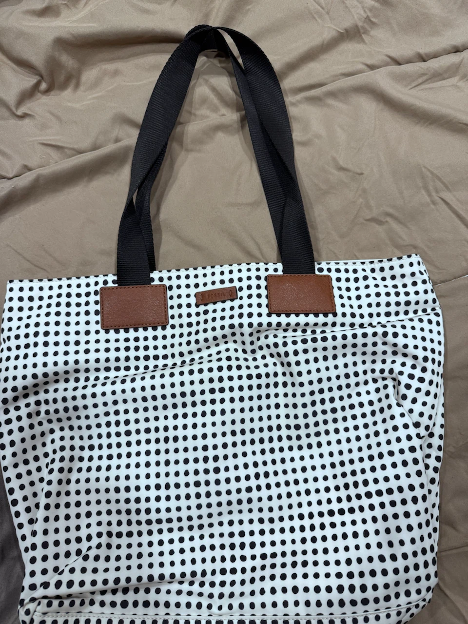 Fossil Polka Dot Tote Bag