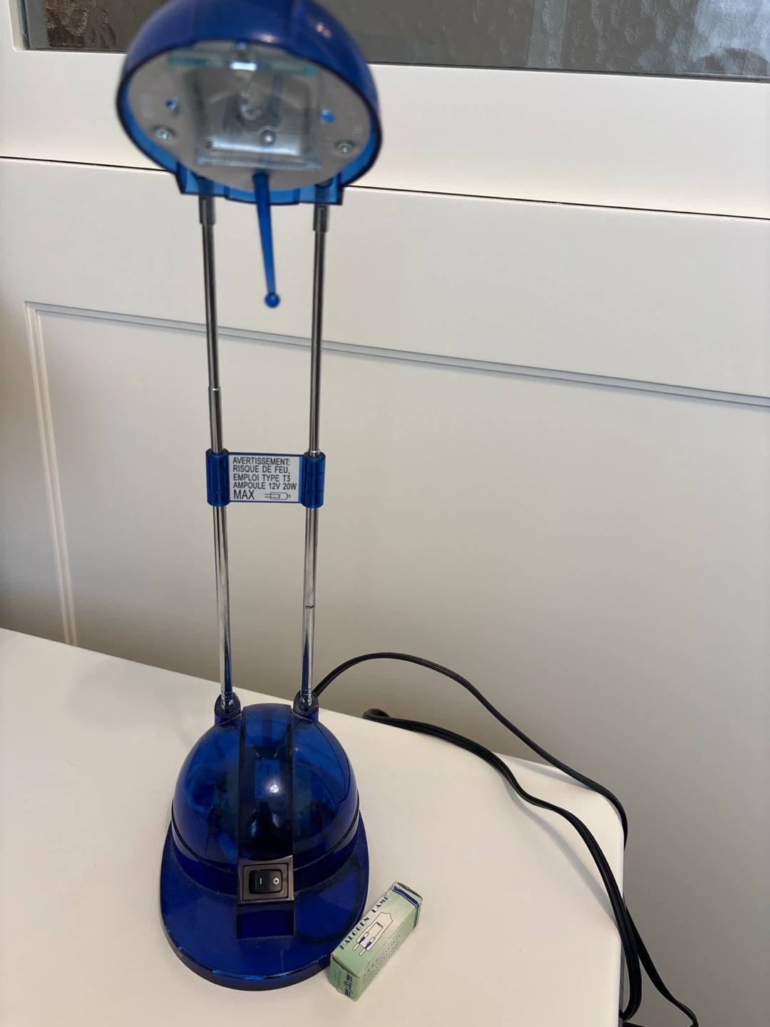 Blue Halogen Desk Lamp
