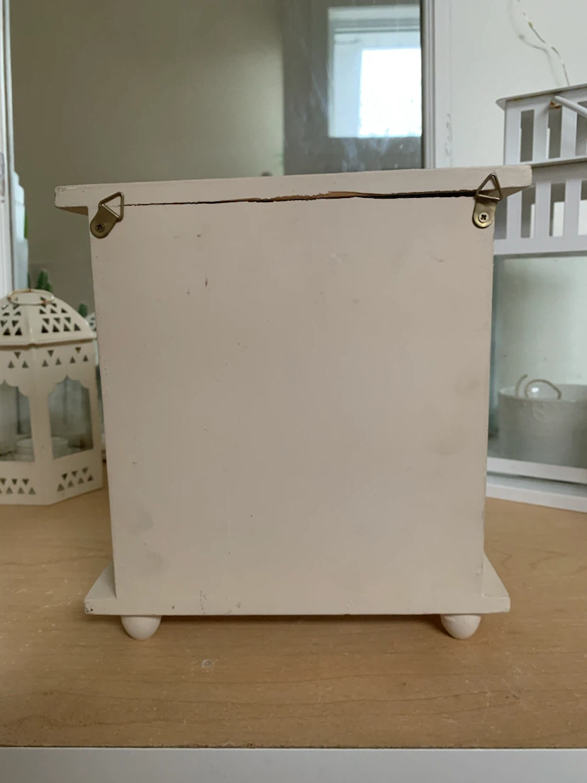Vintage Wooden Jewellery/Tea Box with Hand-Painted Flowers - photo 4