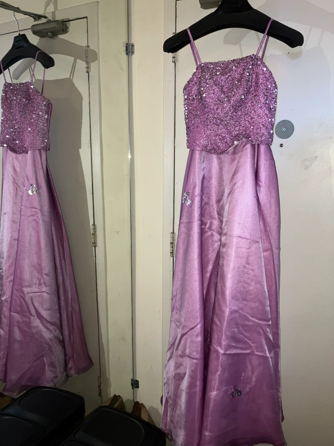 Purple Sequined Formal Gown-size S