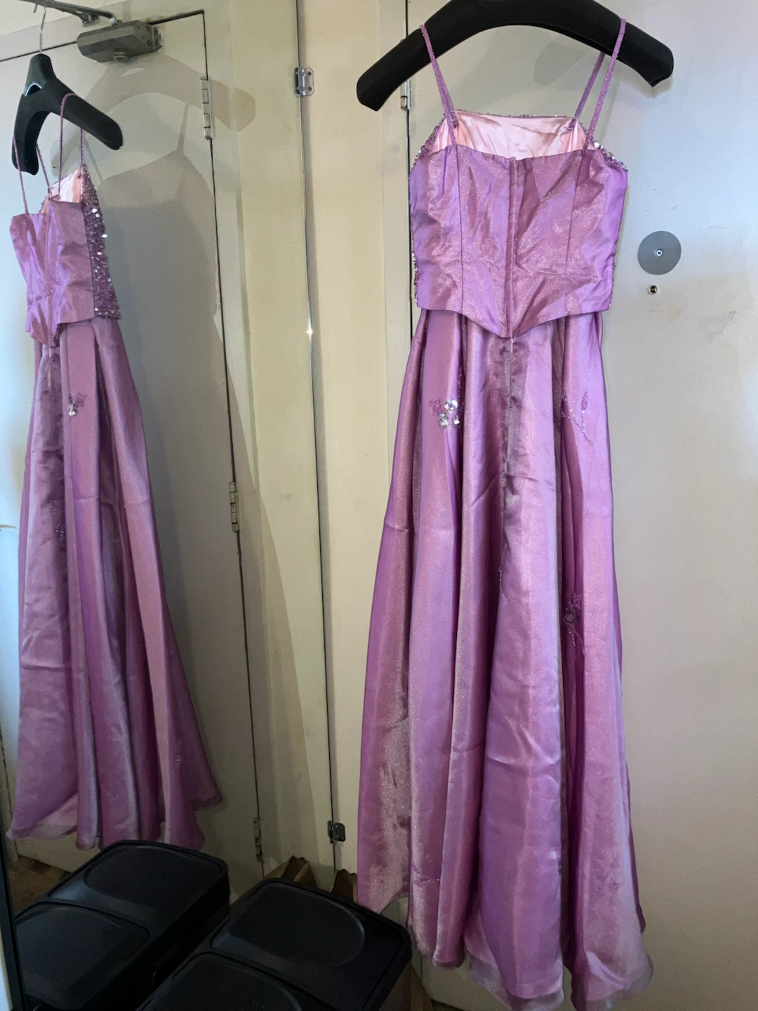 Purple Sequined Formal Gown-size S - photo 2