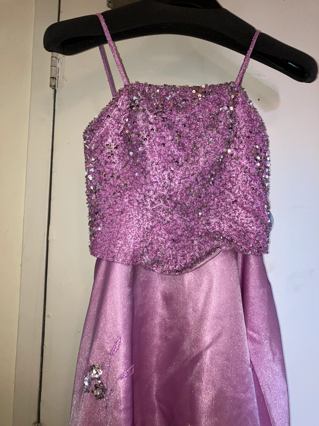 Purple Sequined Formal Gown-size S - photo 3