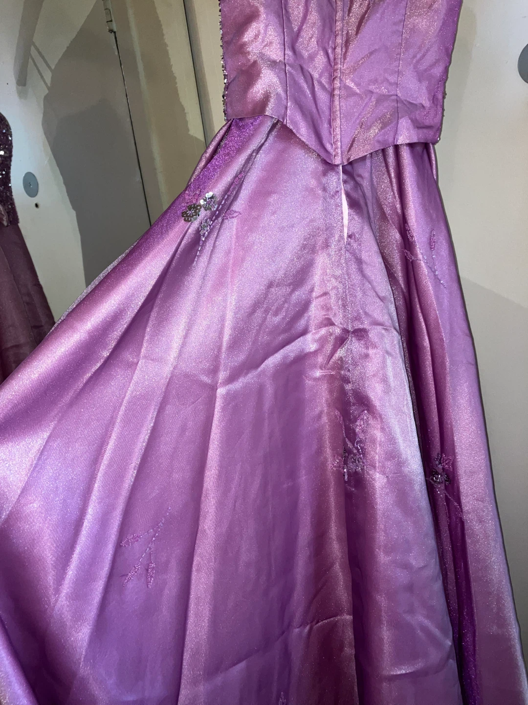 Purple Sequined Formal Gown-size S - photo 4