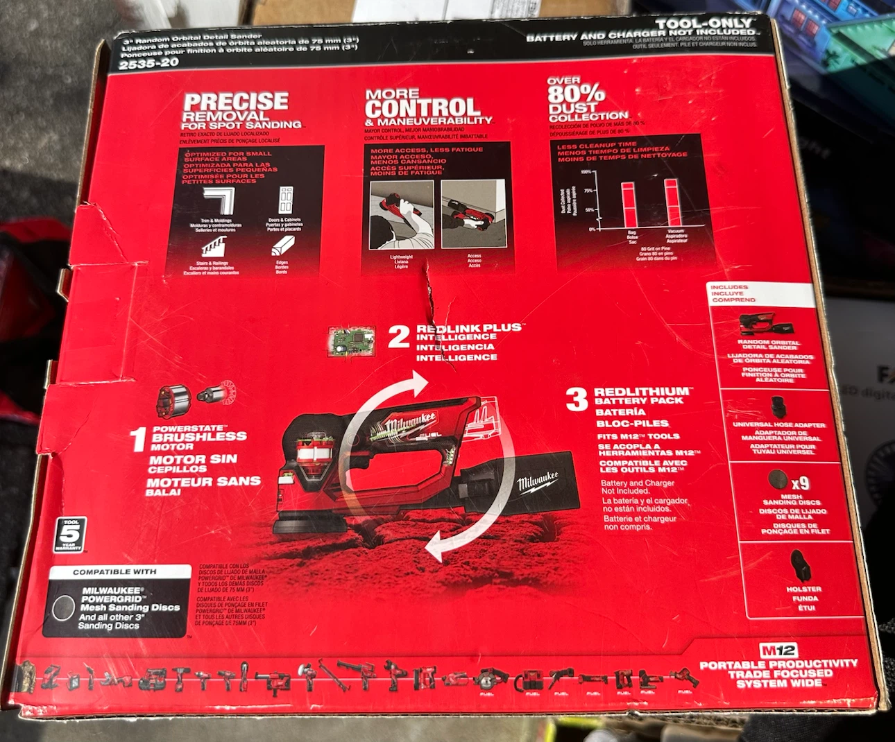 Milwaukee M12 FUEL 3" Random Orbital Detail Sander 2535-20 - photo 3