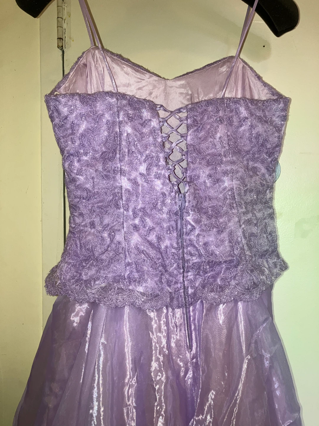 Purple Lace Corset Prom Dress - photo 4