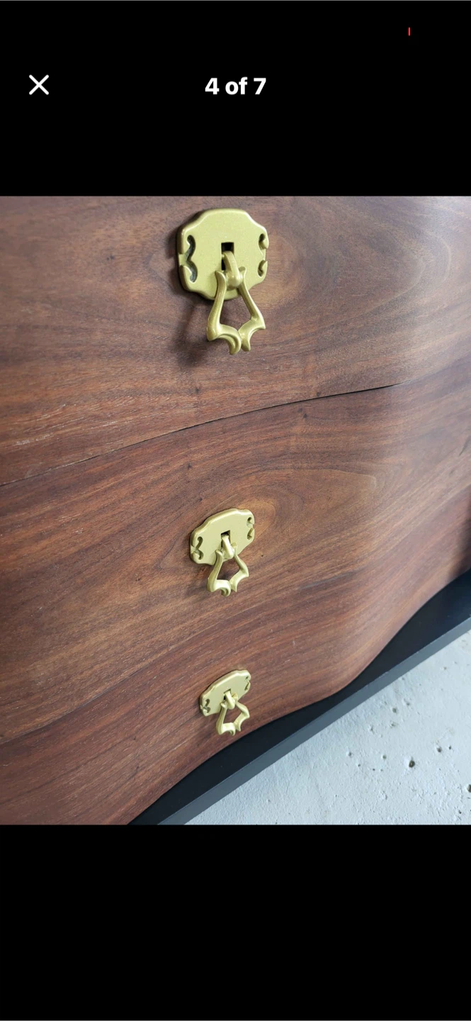 Mid-Century Modern Dresser with Brass Hardware - photo 2