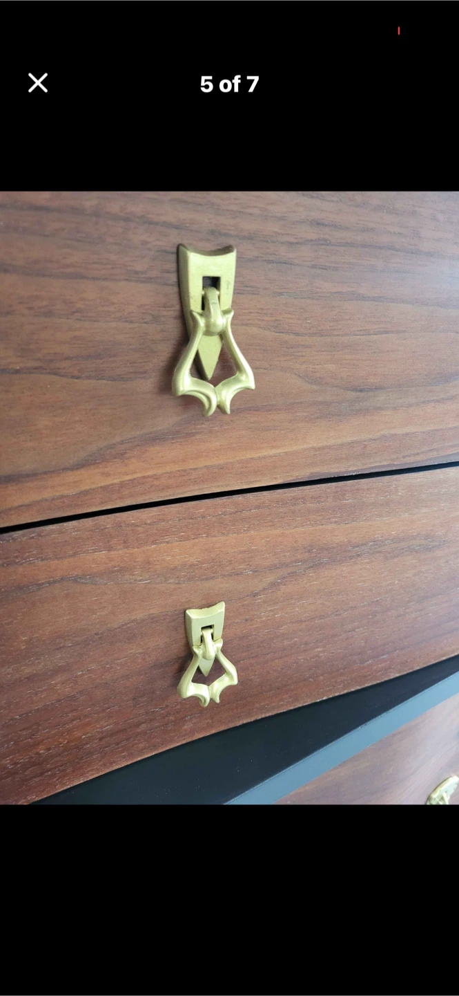 Mid-Century Modern Dresser with Brass Hardware - photo 3