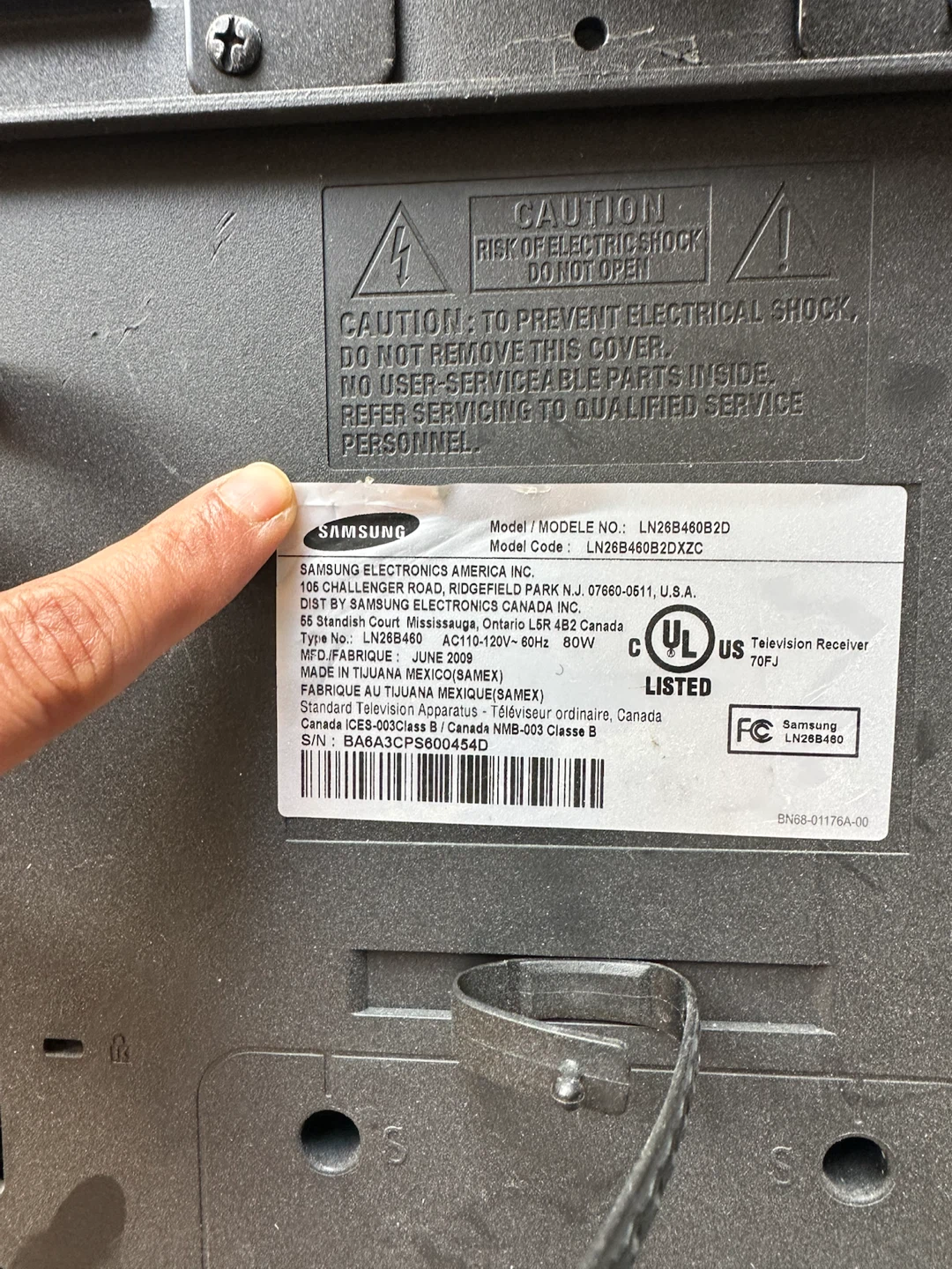 Samsung LN26B460B2D 26" HD TV - photo 3