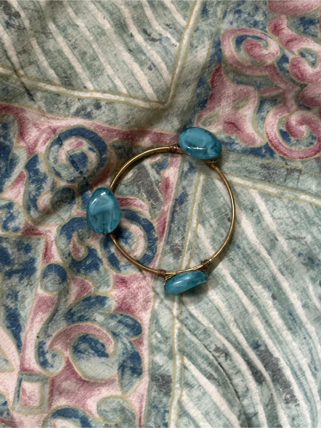 Turquoise Beaded Bangle Bracelet