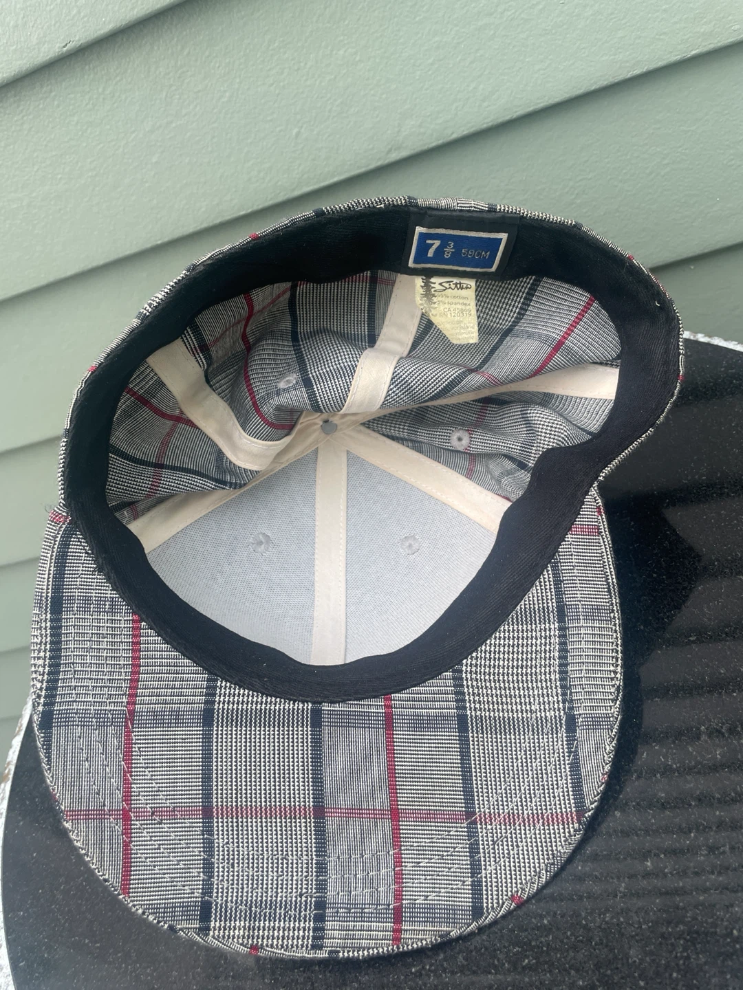 Sitta Plaid Flat Brim Fitted Cap - photo 4