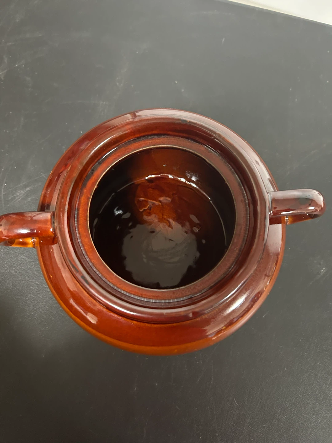 Vintage Brown and Tan Crock Pot with Lid - photo 2